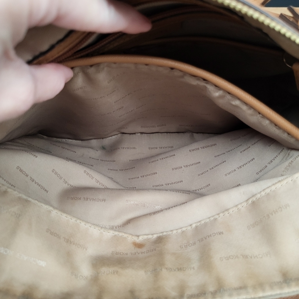Michael Kors Brown Tote Bag with Gold Finishings, 16×11×5, EUC - Picture 6 of 8